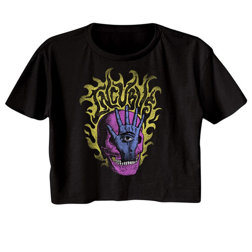 Incubus Ladies Crop Top - Skull Hand