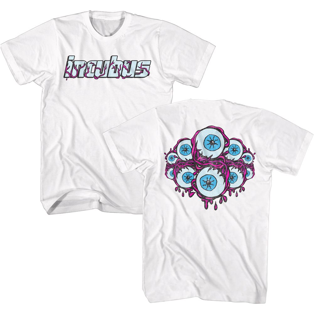 White Incubus t-shirt featuring an Eyeballs design