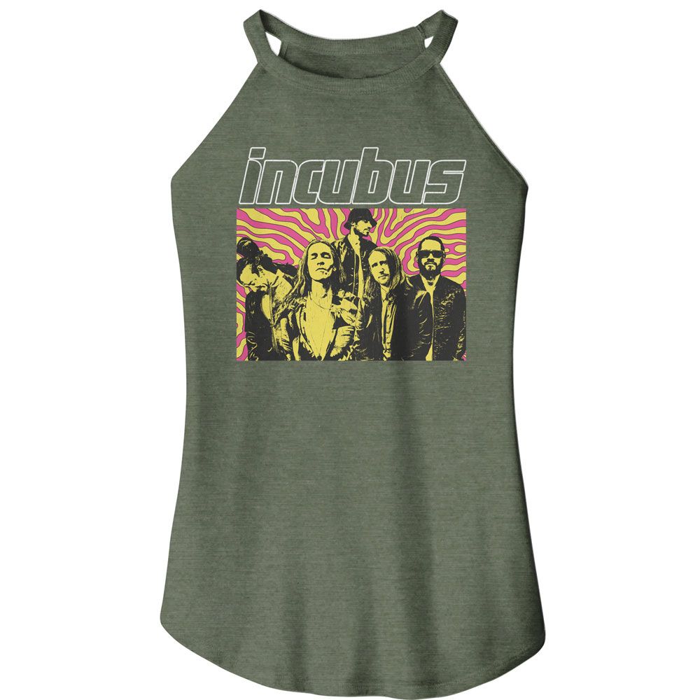 Incubus Ladies Rocker Tank - Swirl Background