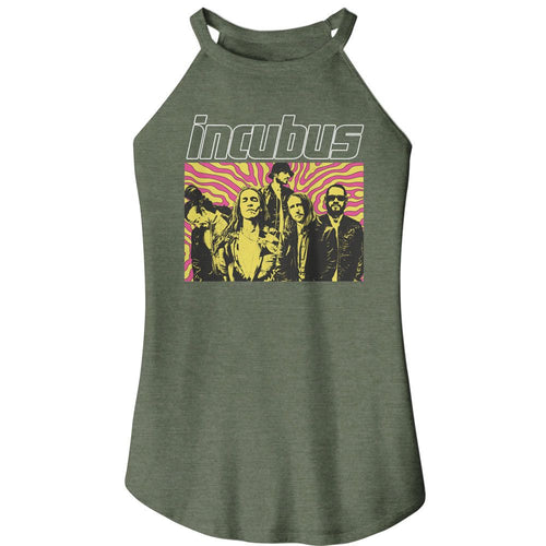 Incubus Ladies Rocker Tank - Swirl Background