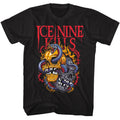 Black Ice Nine Kills t-shirt featuring Ice Nine Kills Snake Skulls design