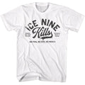 White Ice Nine Kills t-shirt featuring Ice Nine Kills No Pain No Gain design