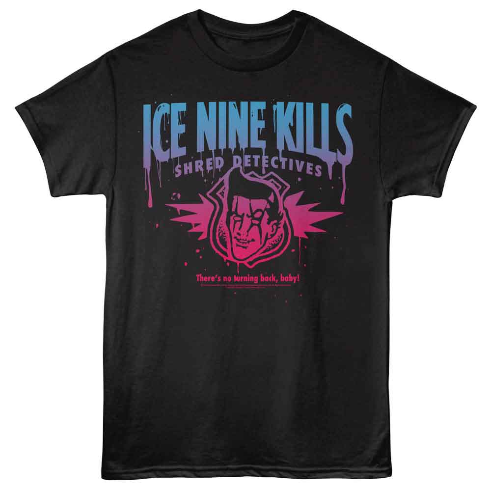Black Ice Nine Kills t-shirt featuring Ice Nine Kills Shred Detectives design