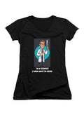Black I'm a Scientist I Know What I'm Doing Juniors V-Neck T-Shirt
