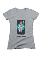 Gray I'm a Scientist I Know What I'm Doing Juniors V-Neck T-Shirt