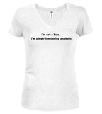 White I'm not a hero. I'm a high-functioning alcoholic Juniors V-Neck T-Shirt