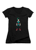 Black Izuku Midoriya Juniors V-Neck T-Shirt