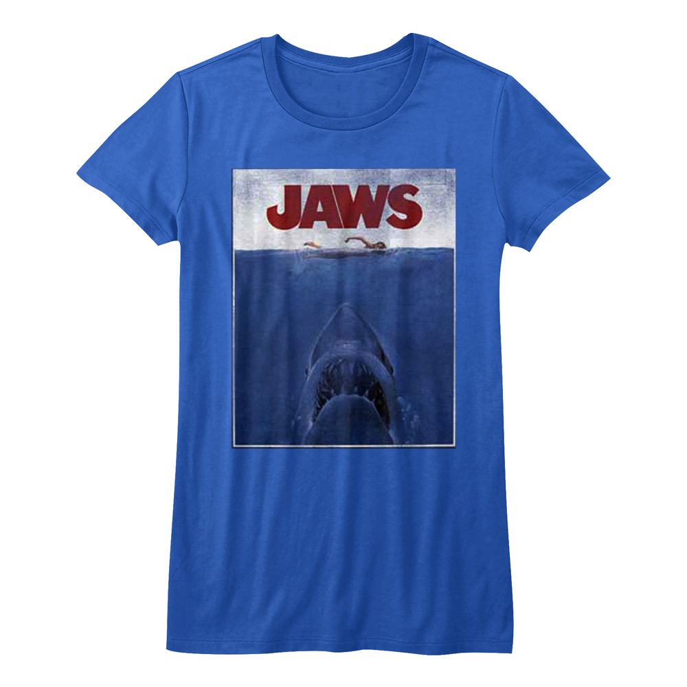 Jaws Ladies T-Shirt - Movie Poster