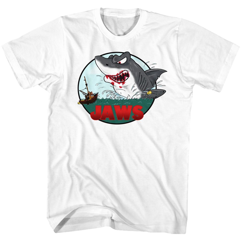 White Jaws t-shirt featuring Jaws Grrrr design