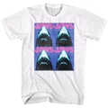 White Jaws t-shirt featuring Jaws 4 Roman numeral design