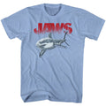 Light blue heather Jaws t-shirt featuring Jaws Halftone design