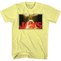 Yellow heather Jaws t-shirt featuring Jaws Swim Lines design