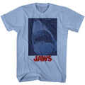 Light blue heather Jaws t-shirt featuring Jaws Underwater Style design