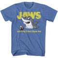 Royal heather Jaws t-shirt featuring Jaws Cartoon Jaws design