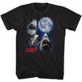 Black Jaws t-shirt featuring Jaws Three Shark Moon design