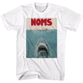 White Jaws t-shirt featuring Jaws Noms design