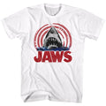 White Jaws t-shirt featuring Jaws Spiral design