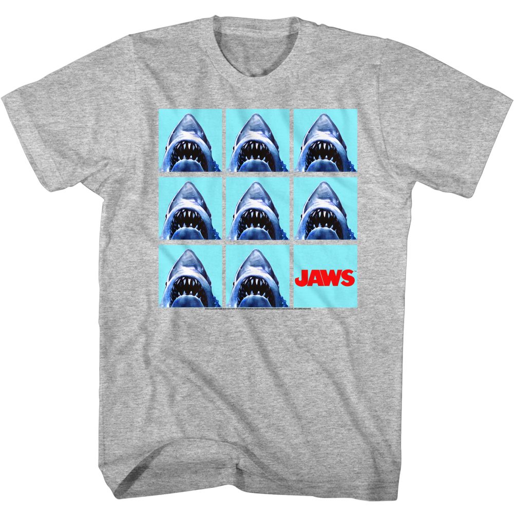 Gray heather Jaws t-shirt featuring Jaws Undefeatable design