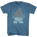 Indigo heather Jaws t-shirt featuring Jaws Nice To Eat You design