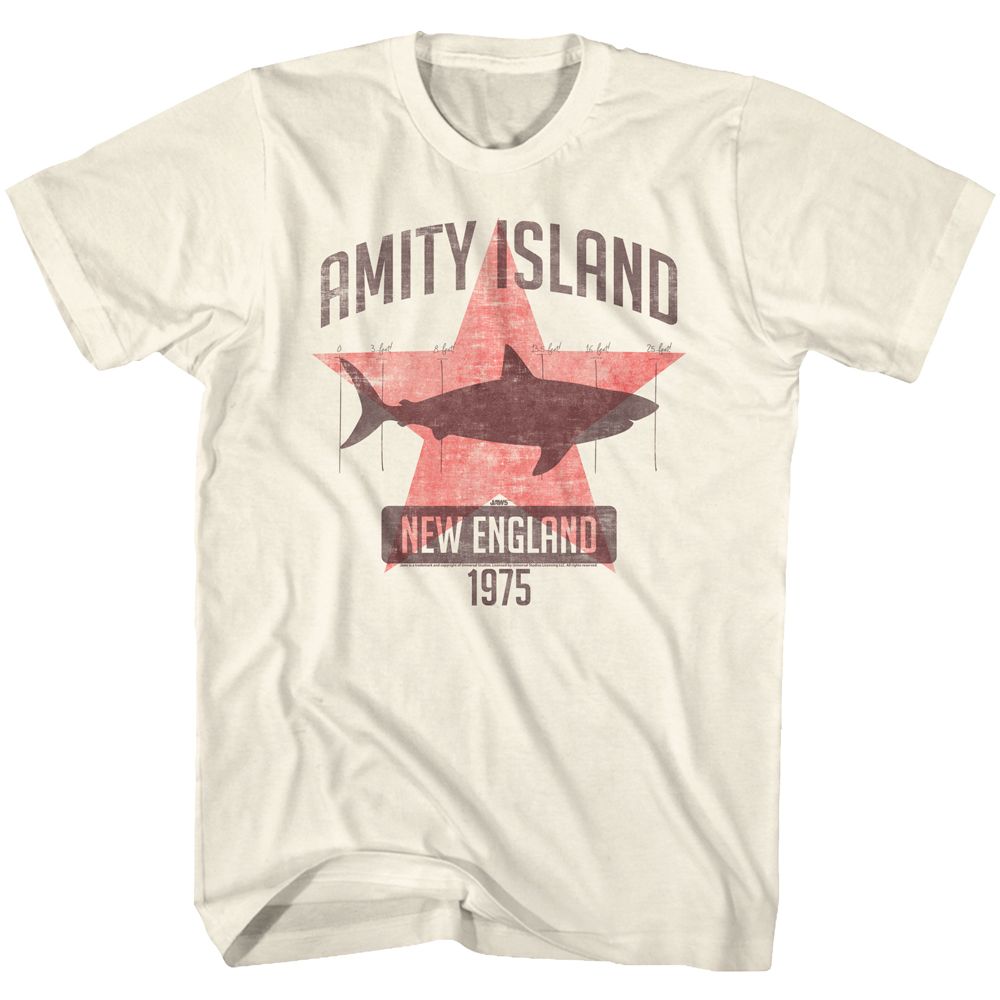 Natural Jaws t-shirt featuring Jaws Jawstar design