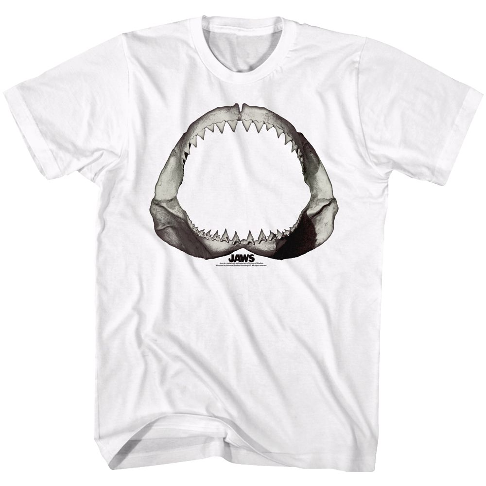 White Jaws t-shirt featuring Jaws Literally design
