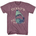 Vintage maroon heather Jaws t-shirt featuring Jaws Quint's Charter design