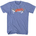 Light blue heather Jaws t-shirt featuring Jaws Watermark design