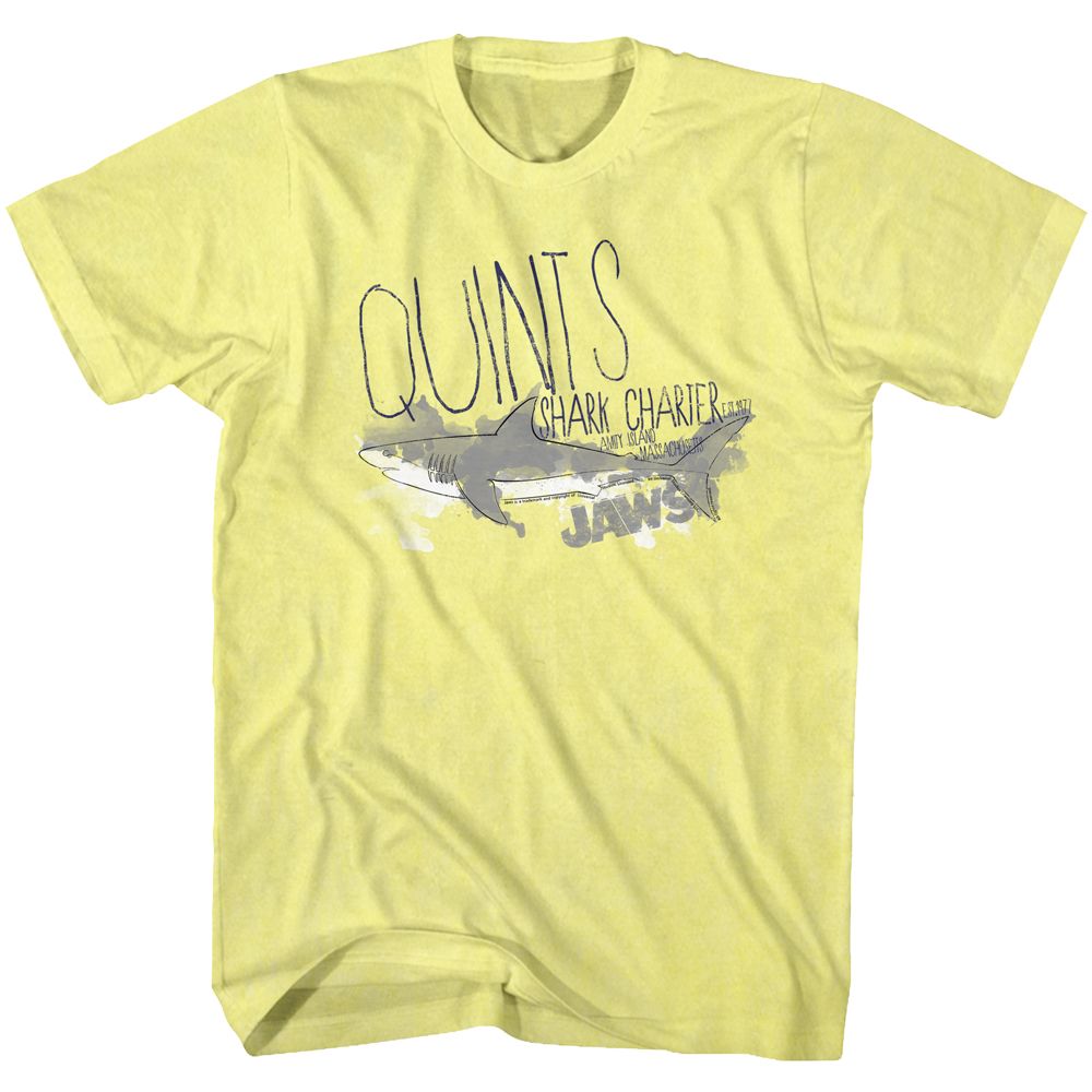 Yellow heather Jaws t-shirt featuring Jaws Charter Business design