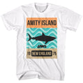 White Jaws t-shirt featuring Jaws Waves design