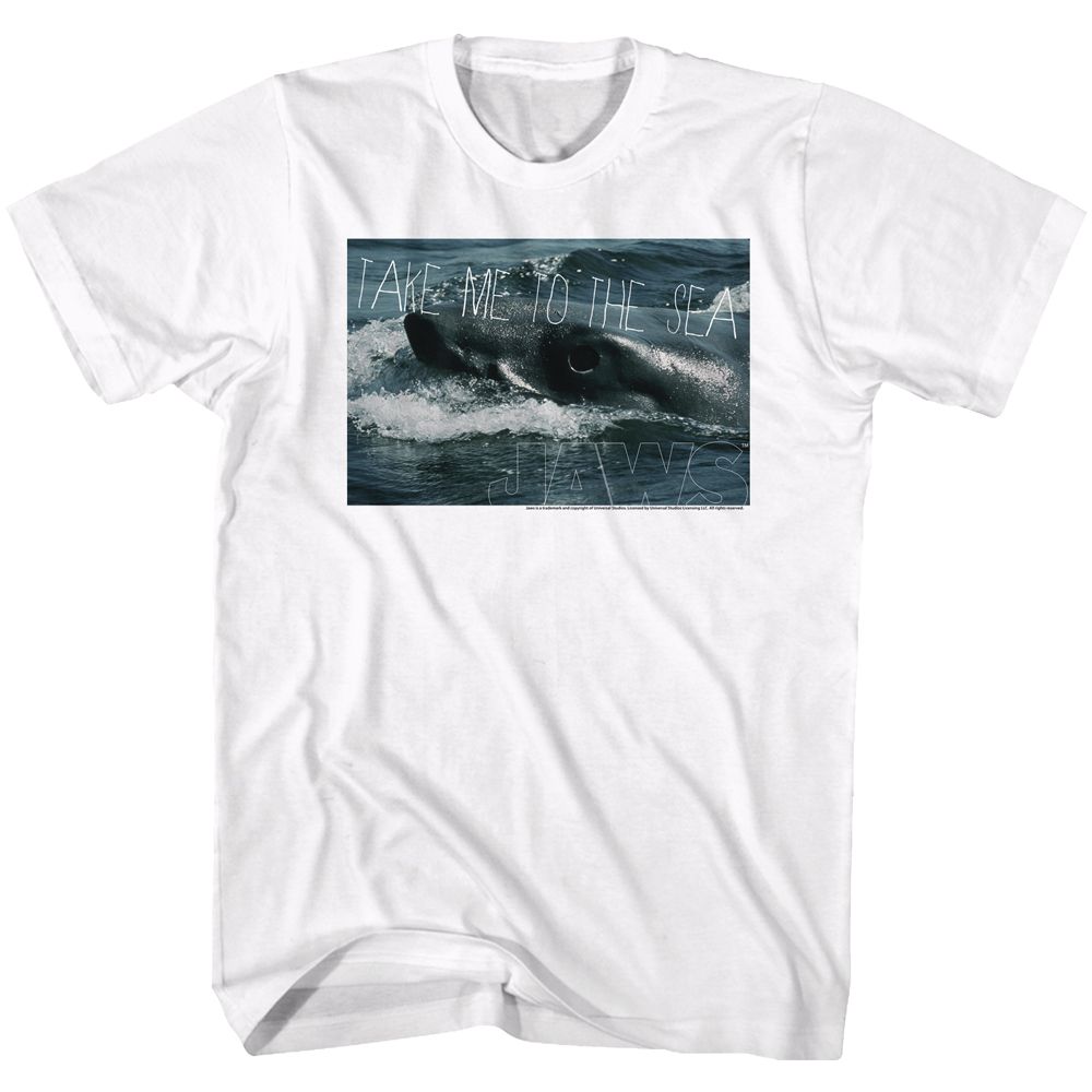 White Jaws t-shirt featuring Jaws Sea Legs design