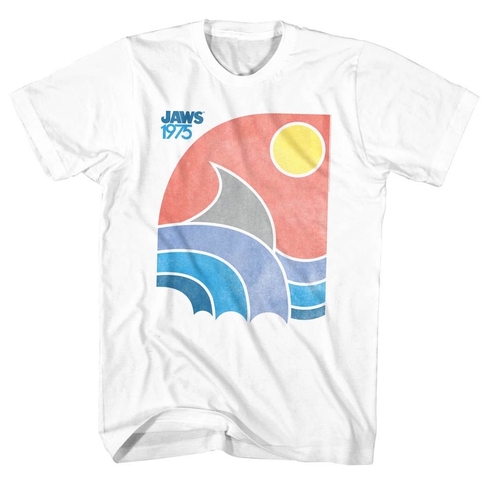 White Jaws t-shirt featuring Jaws Color design