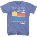 Light blue heather Jaws t-shirt featuring Jaws Pastels design