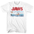 White Jaws t-shirt featuring Jaws Island design