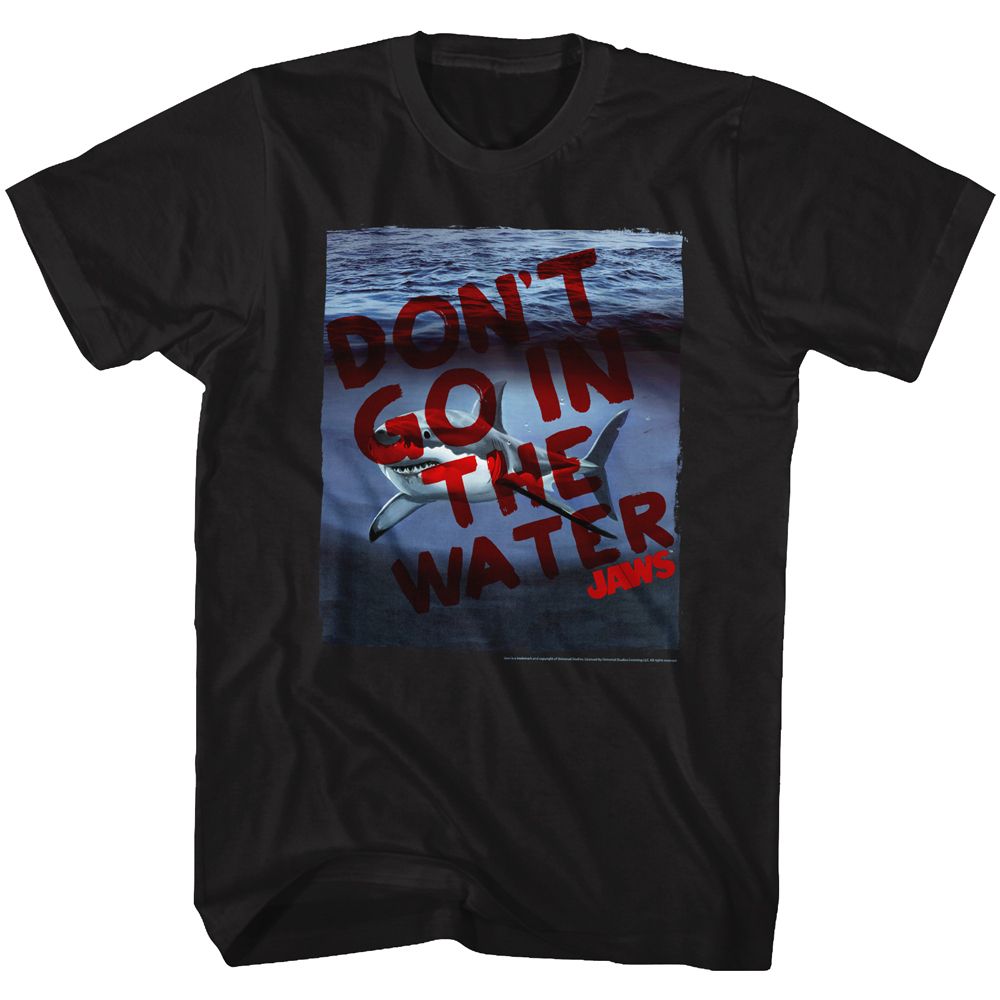 Black Jaws t-shirt featuring Jaws Don't Go design
