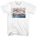 White Jaws t-shirt featuring Jaws Welcome To Amity design