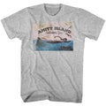 Gray heather Jaws t-shirt featuring Jaws Welcome To Amity design