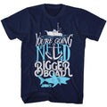 Navy Jaws t-shirt featuring Jaws Typography design