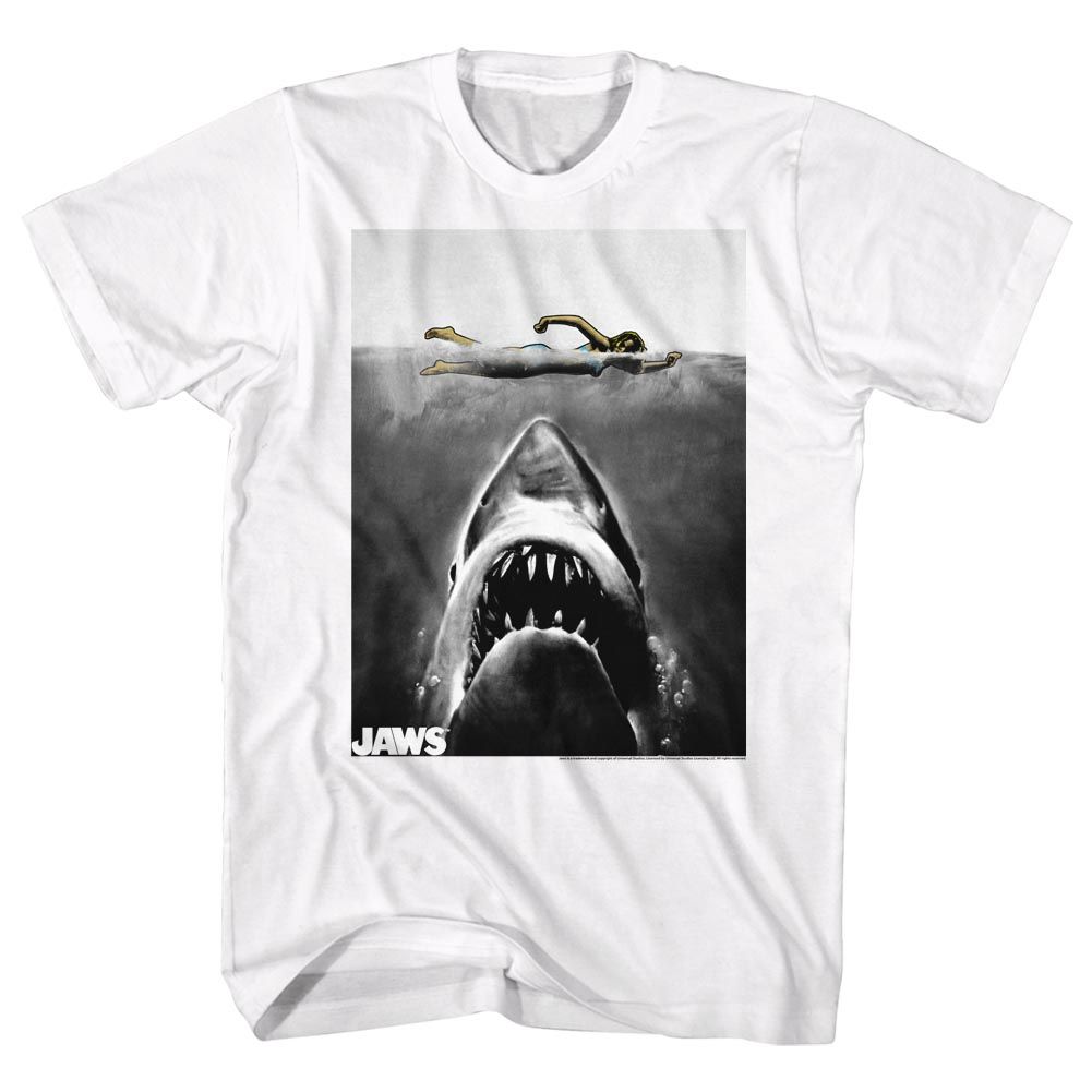 White Jaws t-shirt featuring Jaws Marco Polo design