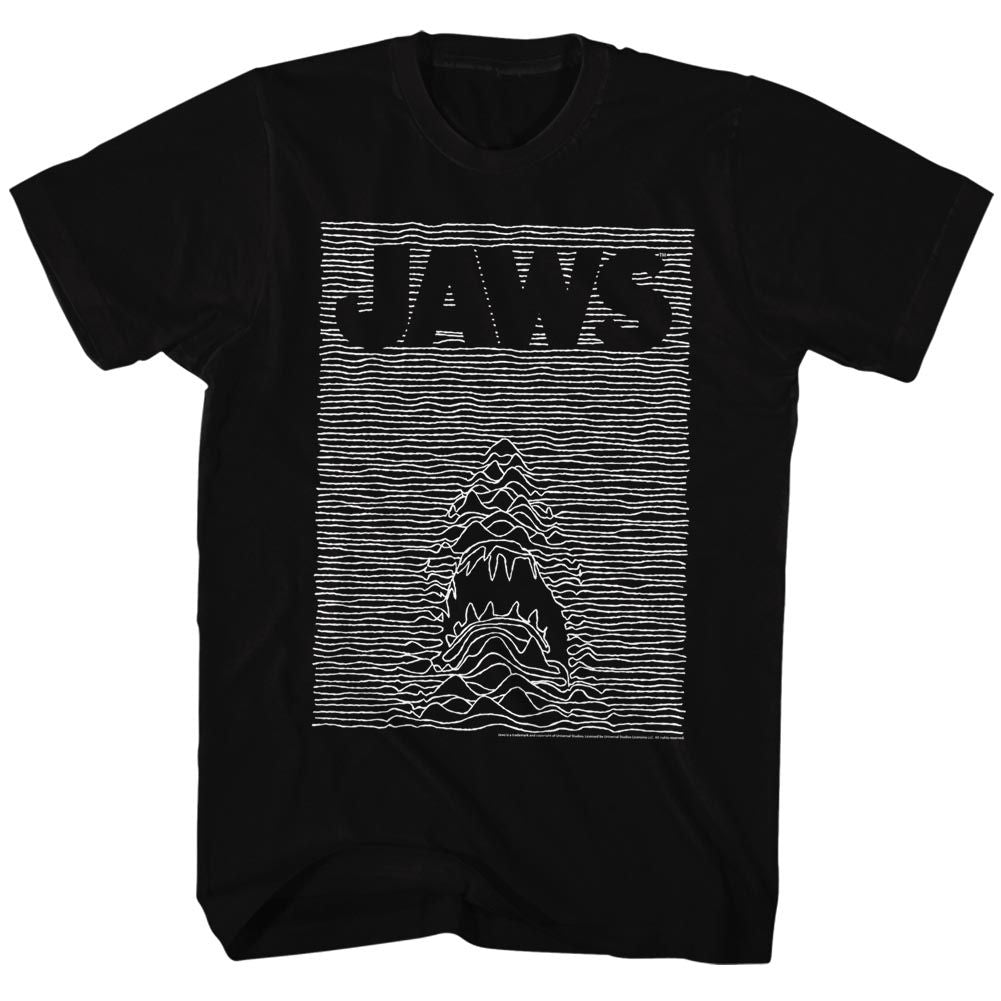 Black Jaws t-shirt featuring Jaws Jaw Division design