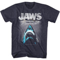 Navy heather Jaws t-shirt featuring Jaws Lichtenstein 2 design