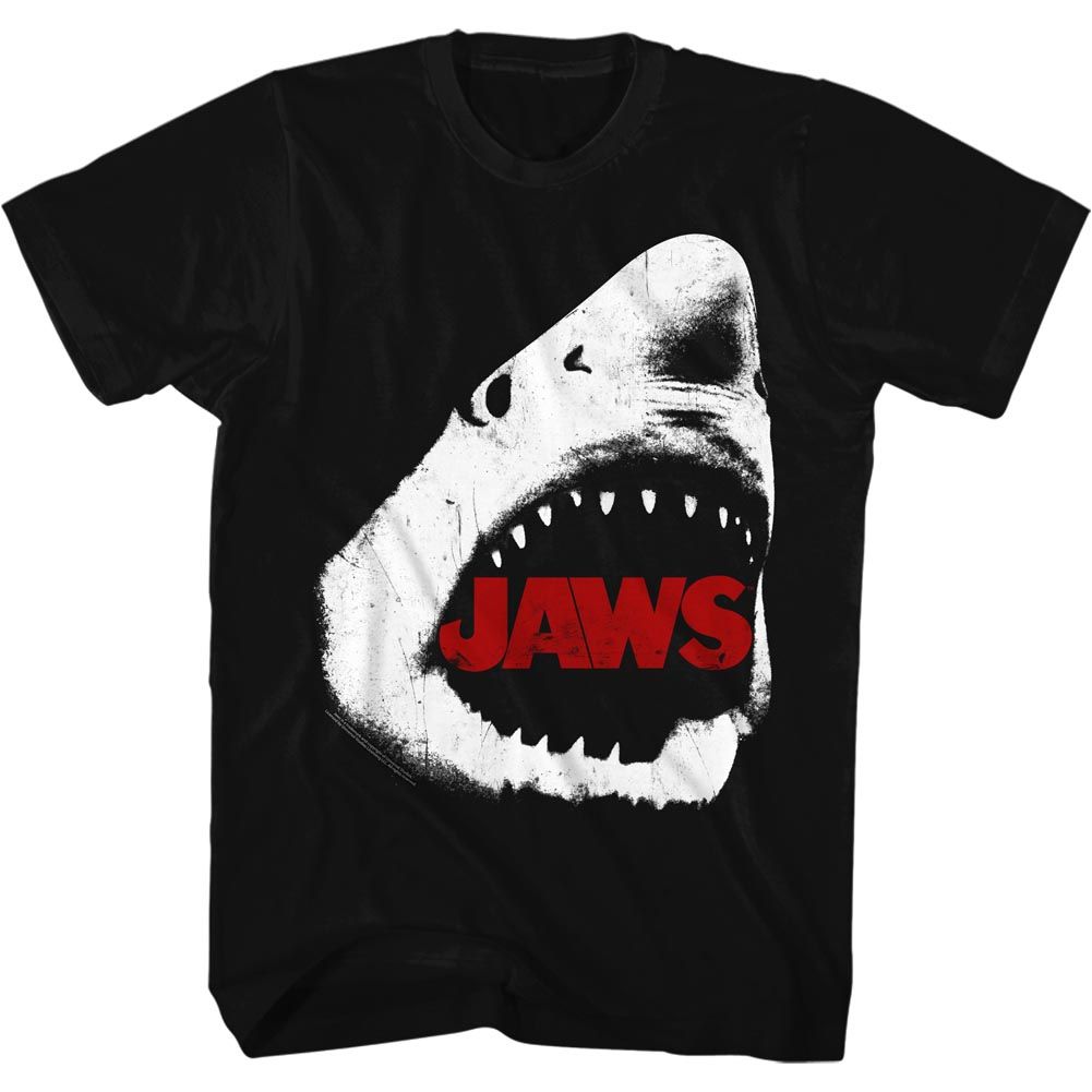 Black Jaws t-shirt featuring Jaws Comin' For U design