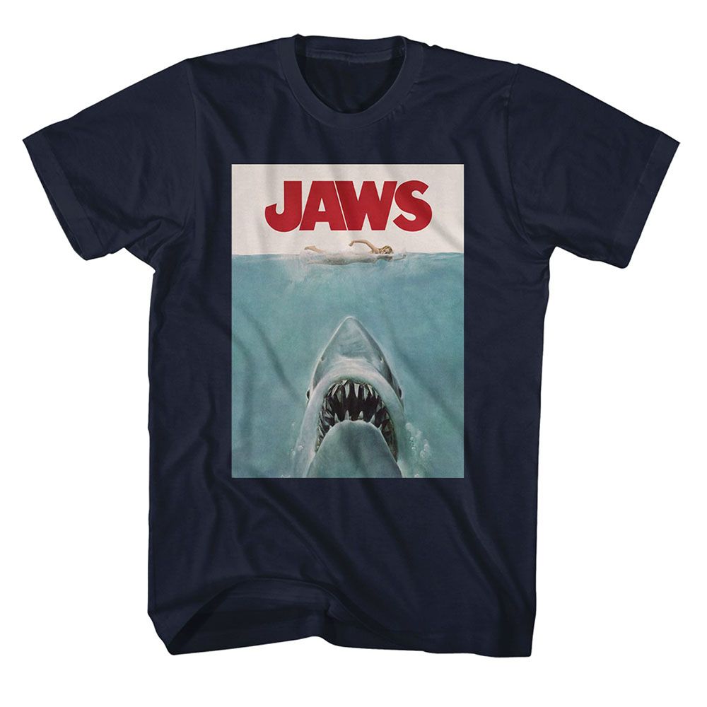 Navy Jaws t-shirt featuring Jaws Movie Poster design
