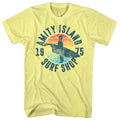 Yellow heather Jaws t-shirt featuring Jaws Surfshop design