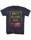 Navy heather Jaws t-shirt featuring Jaws Countdown design