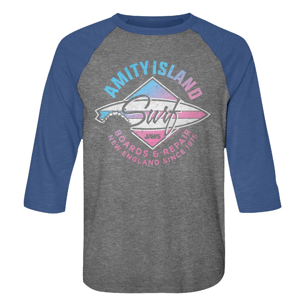 Jaws 3/4 Raglan - Amity Island Surf