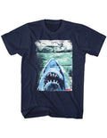 Navy Jaws t-shirt featuring Jaws Folded Poster design