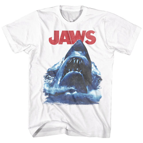 White Jaws t-shirt featuring Jaws Bad Waves design