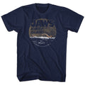 Navy Jaws t-shirt featuring Jaws Late Swim design