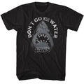 Black Jaws t-shirt featuring Jaws Text Arch design