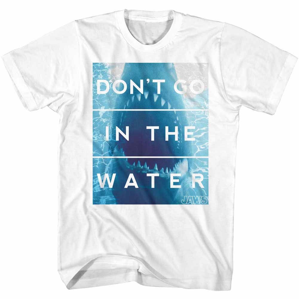 White Jaws t-shirt featuring Jaws Don't Go design